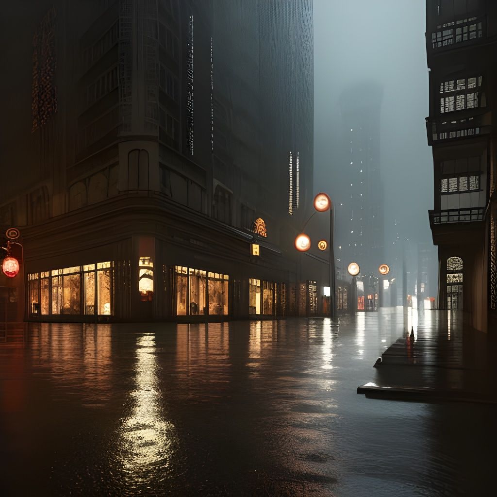 dark and lonely city - AI Generated Artwork - NightCafe Creator