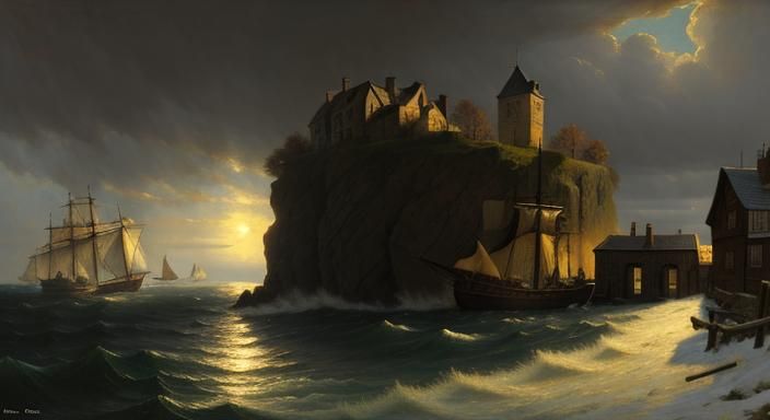 In the style of Andreas Achenbach