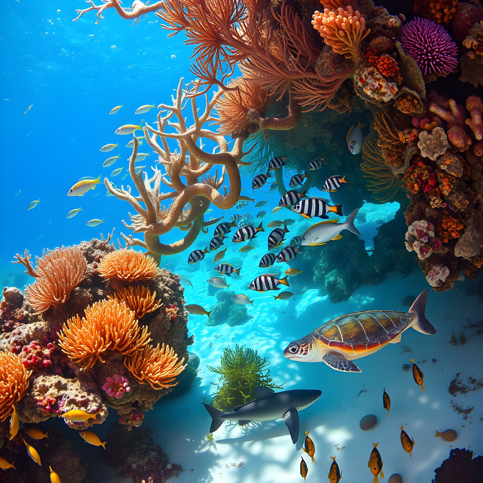 Sea Scene (4096 x 4096 pixels)