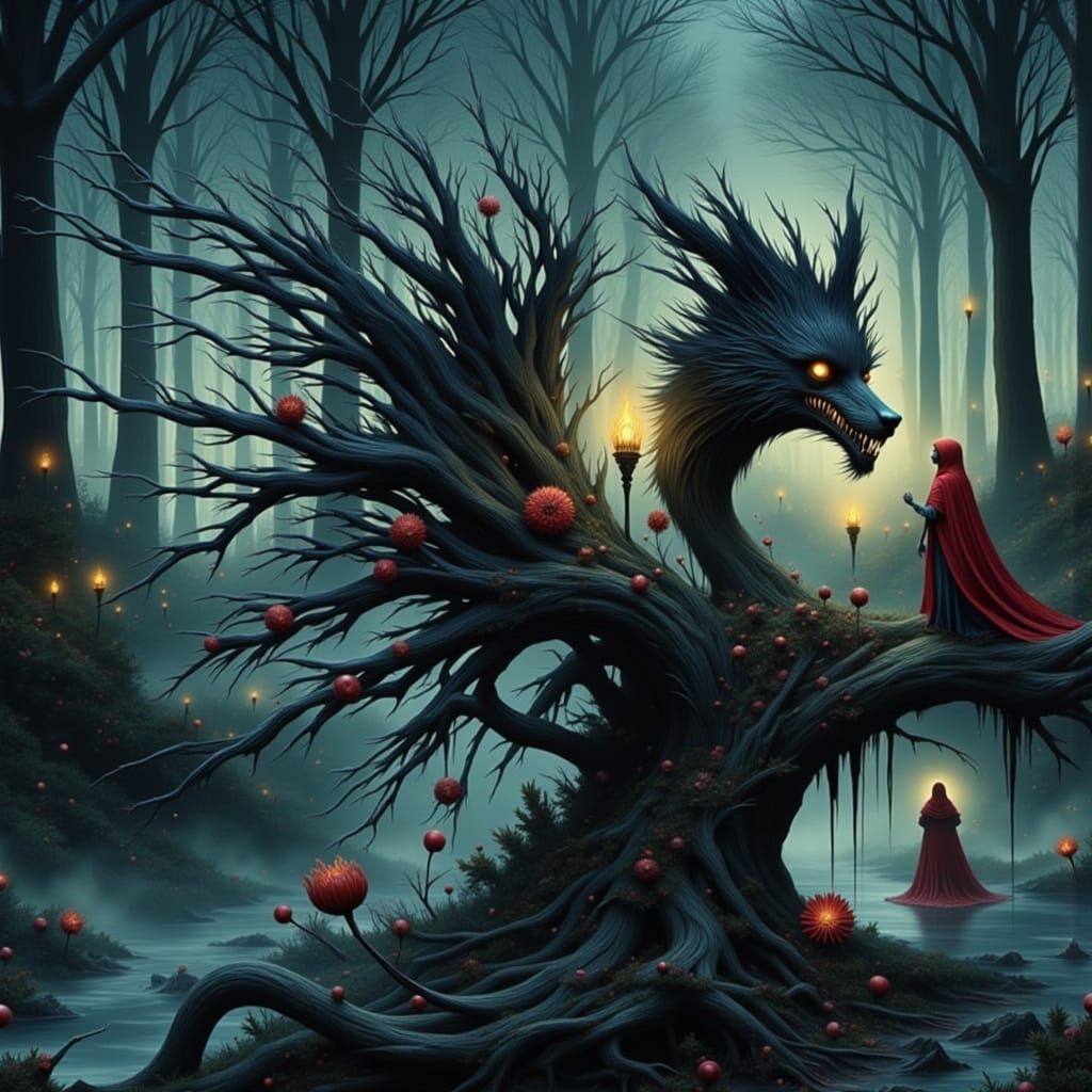 Grim Dark Fairytale: Red Riding Hood Confronts the Twisted W...