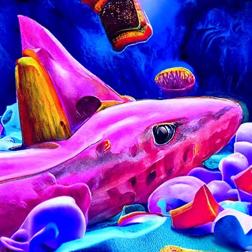 Pink Sharky - AI Generated Artwork - NightCafe Creator