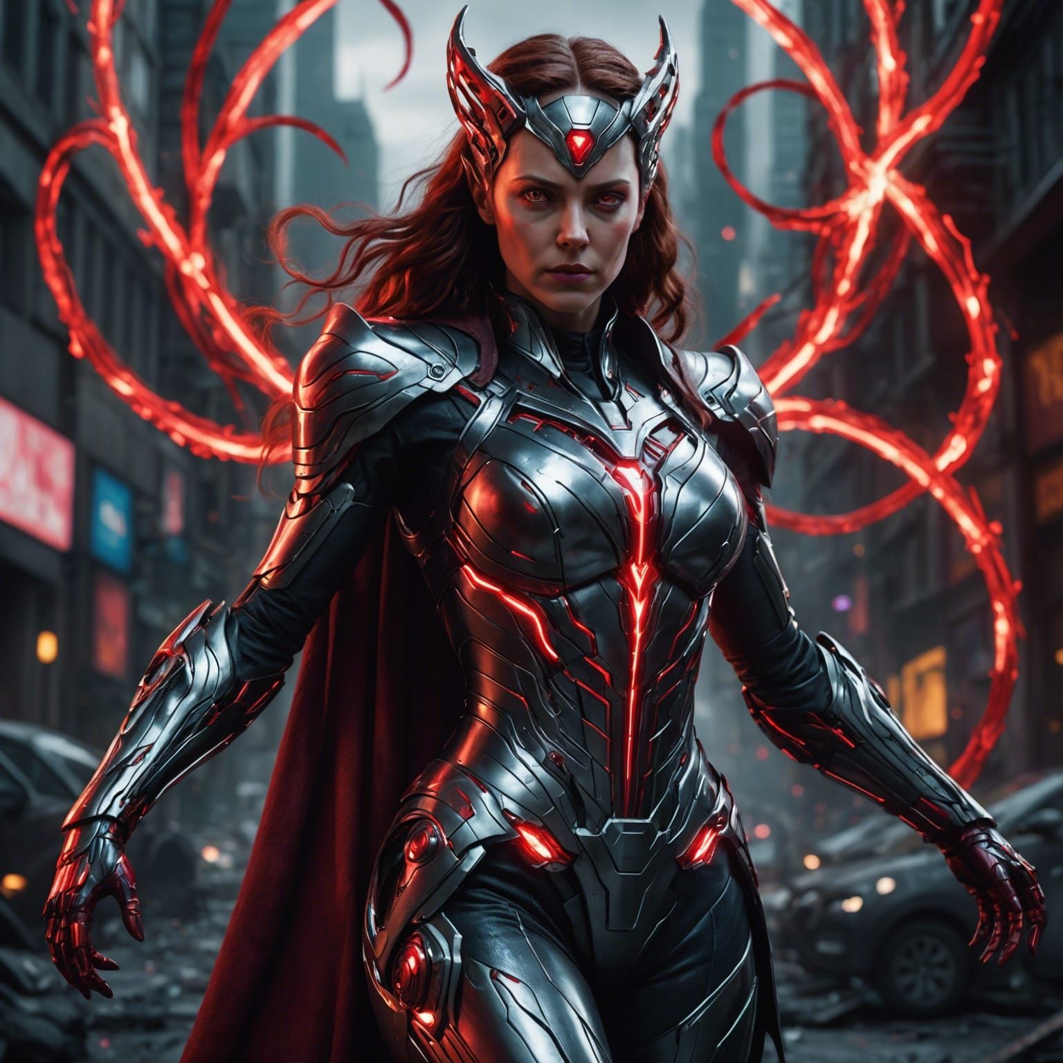 Ultron Upgraded Scarlet Witch - AI Generated Artwork - NightCafe Creator