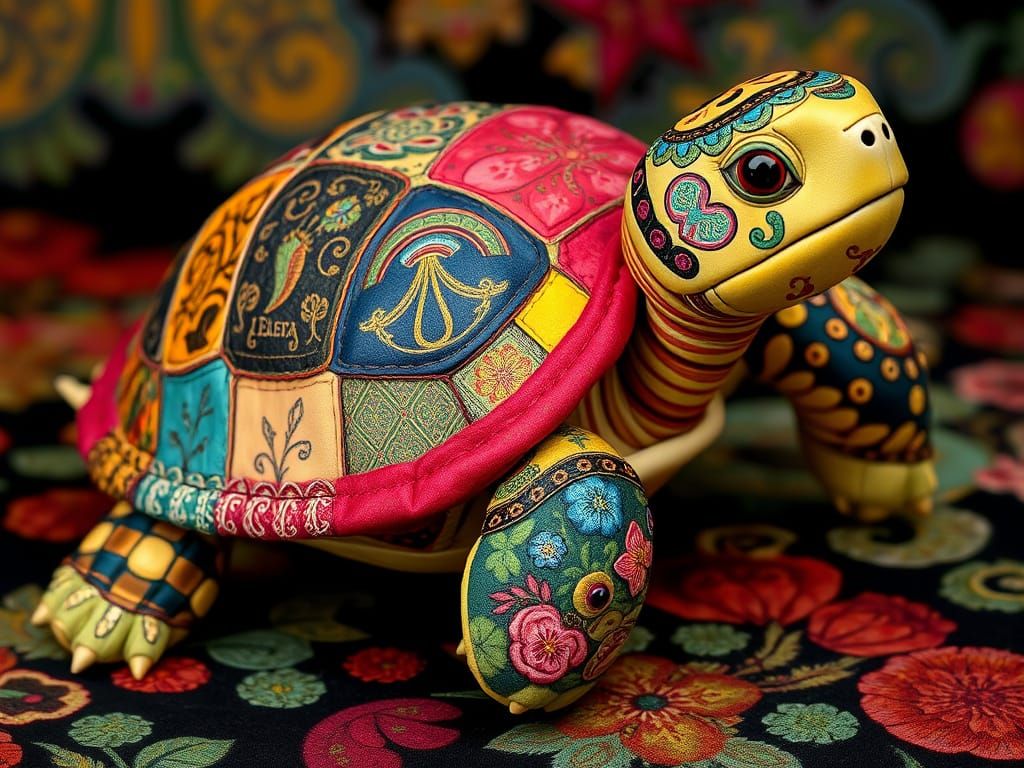 Patchwork Turtle  by @Kroetenfreund