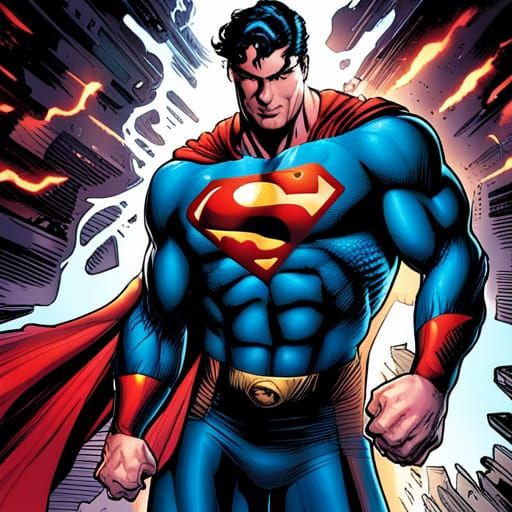 Spanw x superman red eyes fire