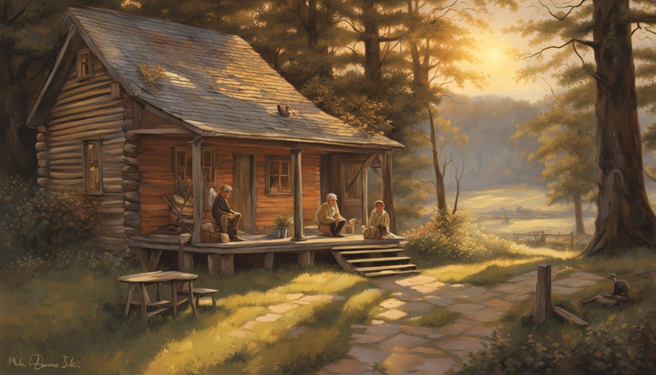 Sunlit Afternoon Chess Gathering in Secluded Clearing