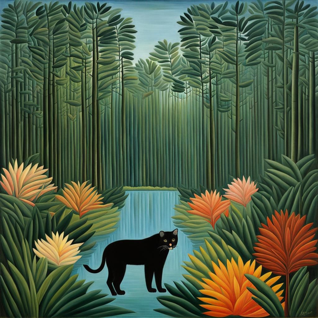 Henri Rousseau’s lost painting - AI Generated Artwork - NightCafe Creator