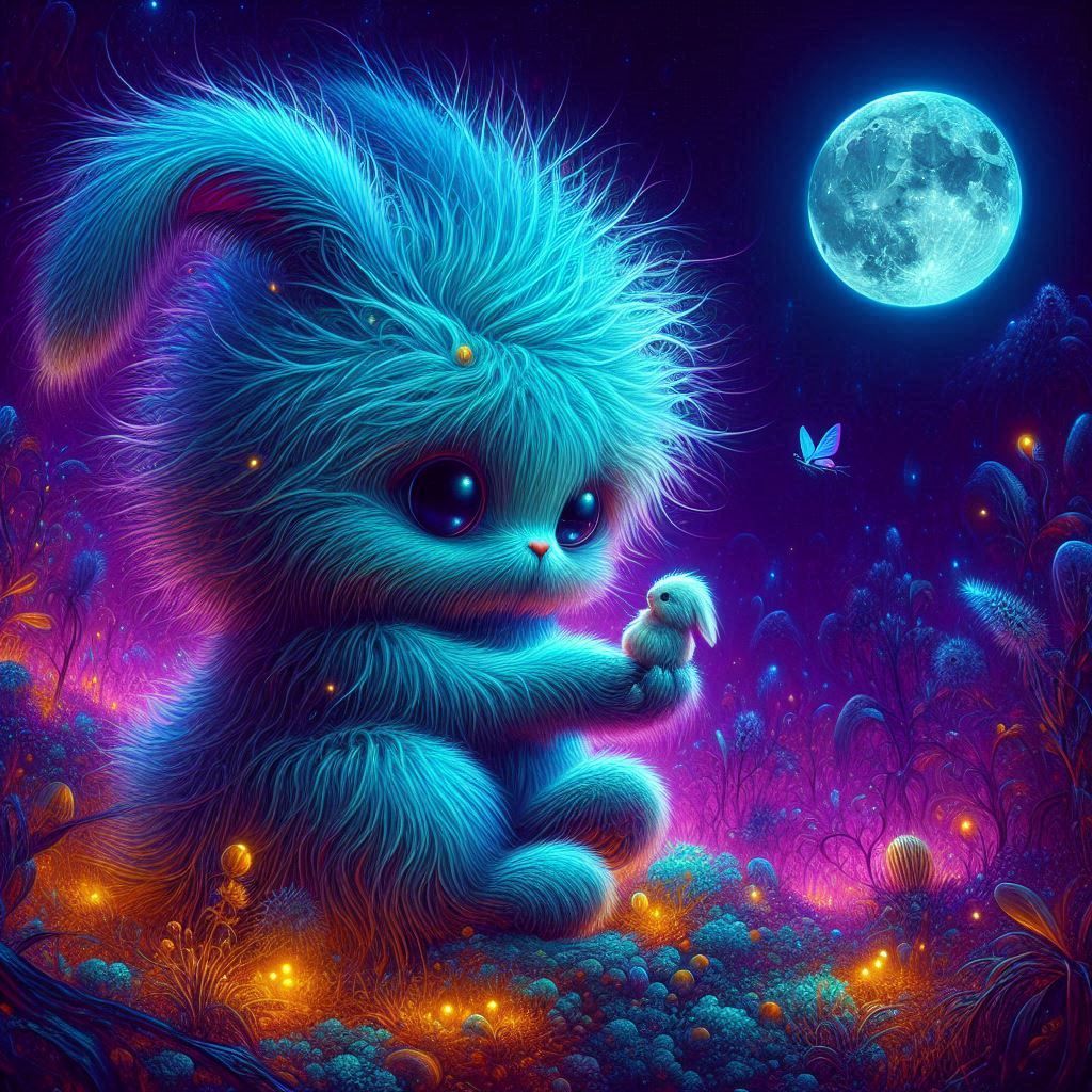 Surreal Algorithmic Visual Art of Bunny