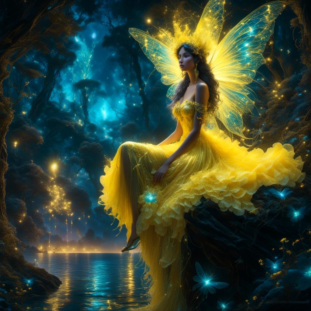 <lora:Sublime Portraits:1.0> <lora:BioluminescenceStyle:1.0>  (view looking out over (bioluminescent:2) Ocean) pretty girl com  Glowing Brig...