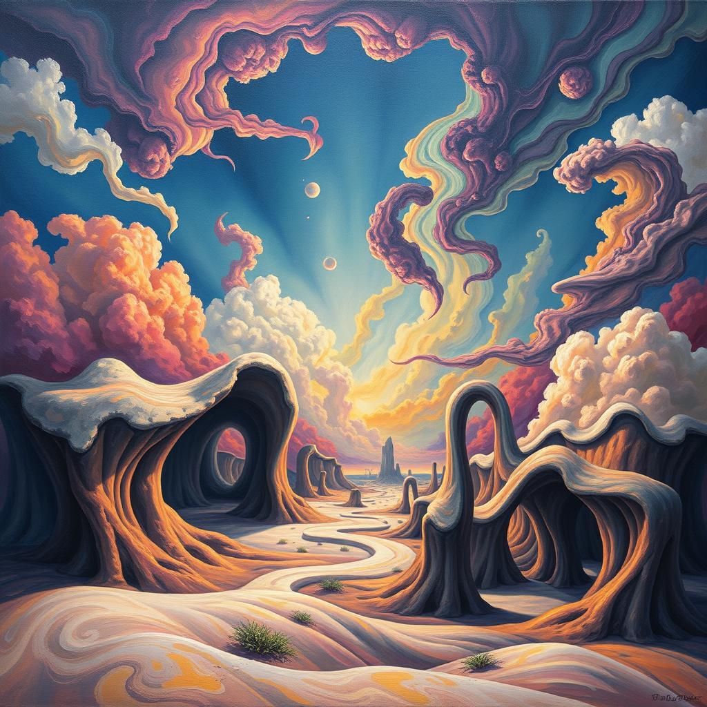 Surreal mind warp whimsical