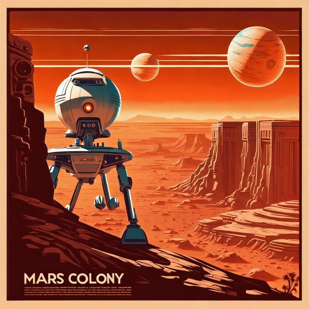 Poster for visiting mars colony V2
