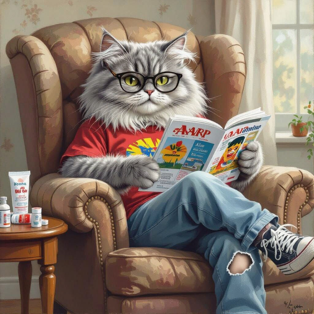 Gen X cat  by @Curiouscat