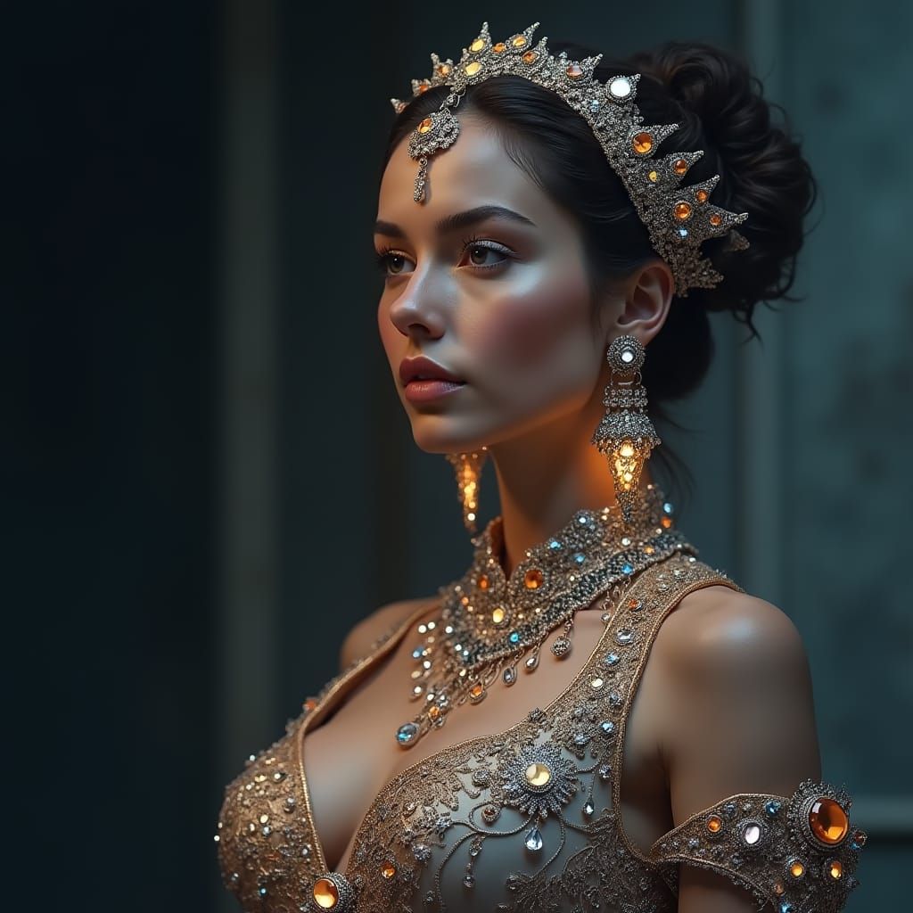 Create a news anchor in news studio 