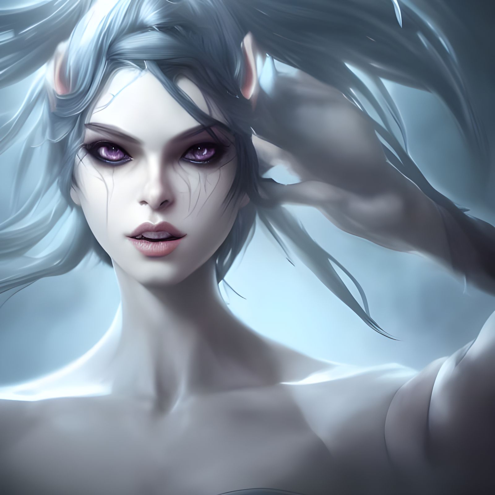 Rule 63 Illuyanka 8k resolution Dark Fantasy concept art portrait