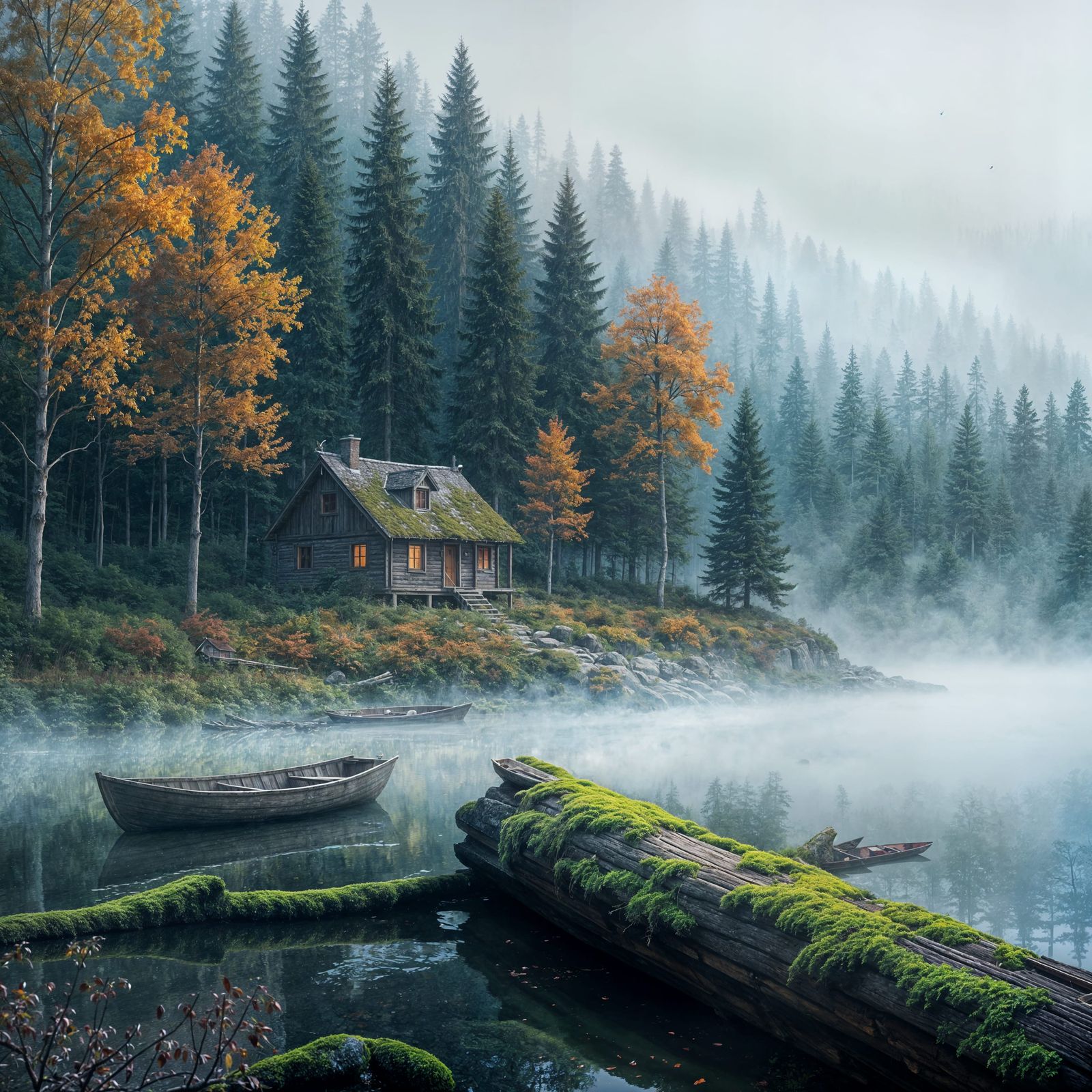 Morning Foggy Pine Forest   by @Sirry 