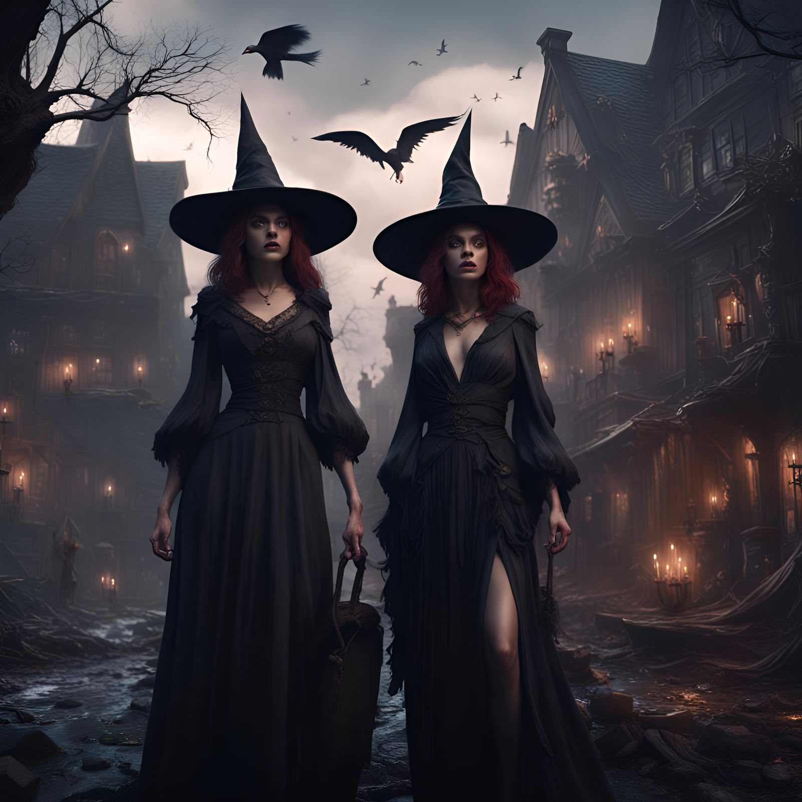 Witches from a dark town