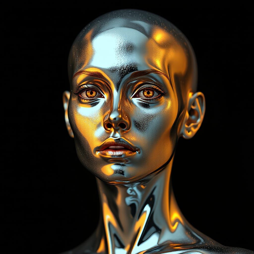 The Chrome Lady #1  by @Miko