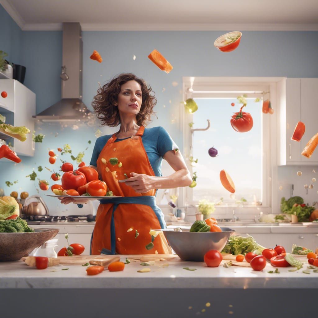 Cooking with the power of telekinesis  by @MArt