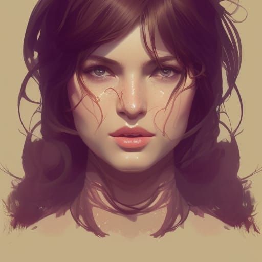 A brunette - AI Generated Artwork - NightCafe Creator