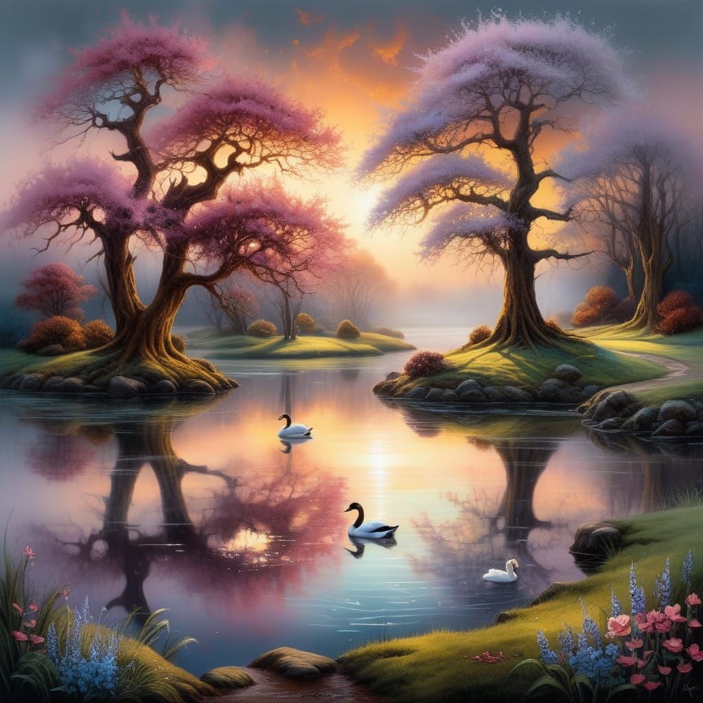 Large cheery blossom trees #2