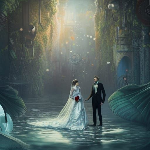 lovely couple getting married