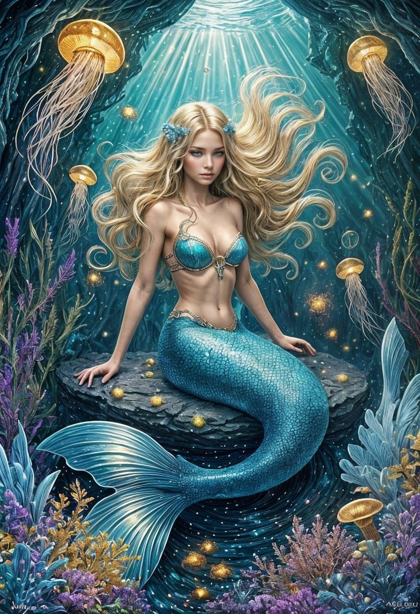Beautiful mermaid   by @Blue