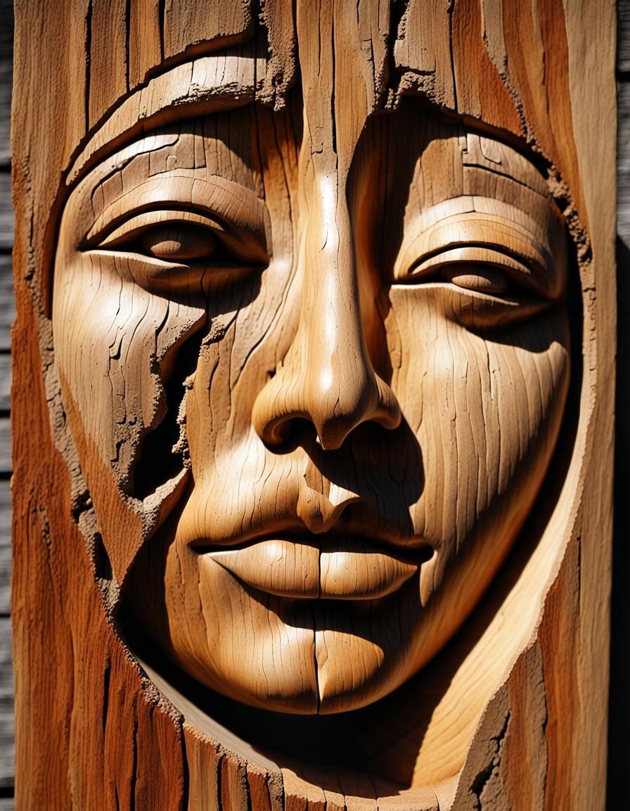 Surreal Wooden Sculpture: Embracing Imperfection