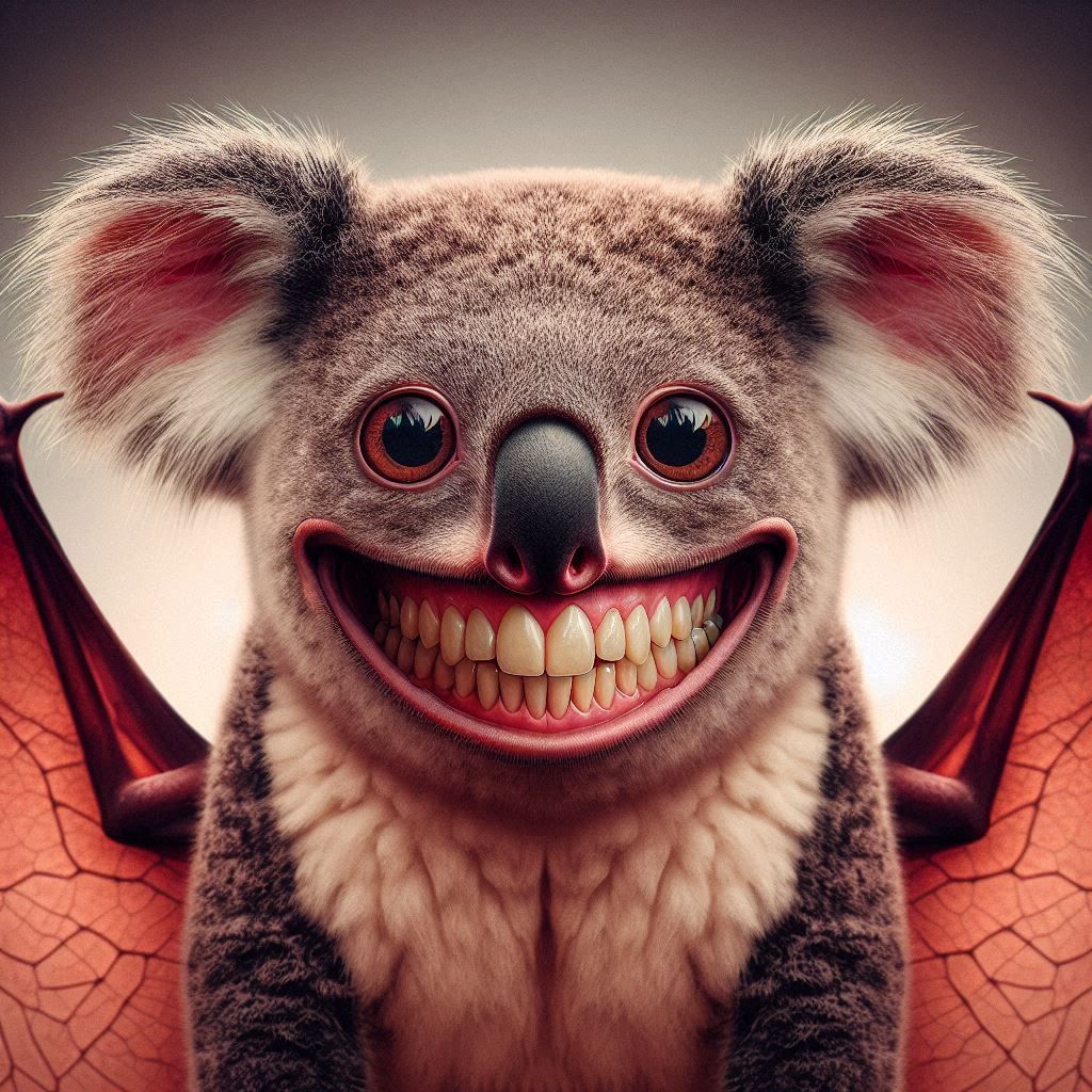 Koala bat grin