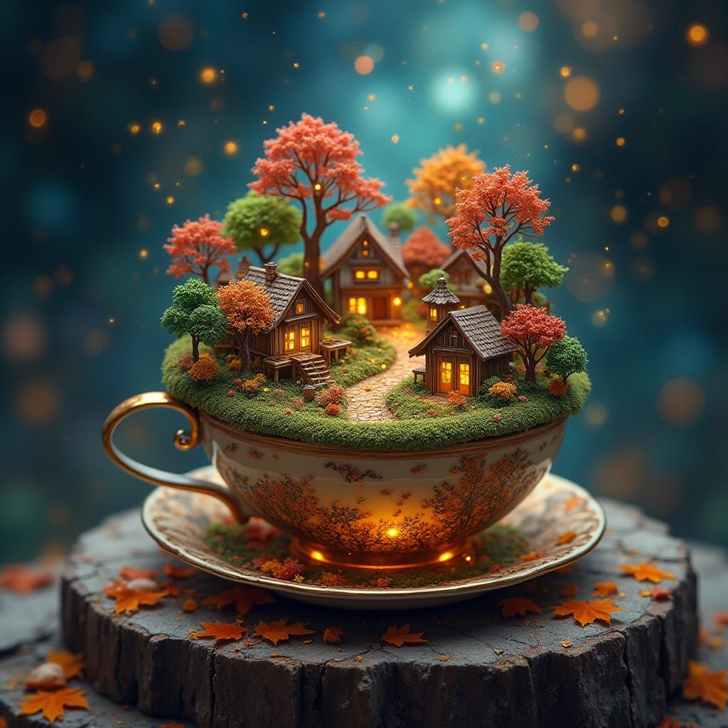 Miniature Autumnal Scenes  by @Ruby Phoenix 