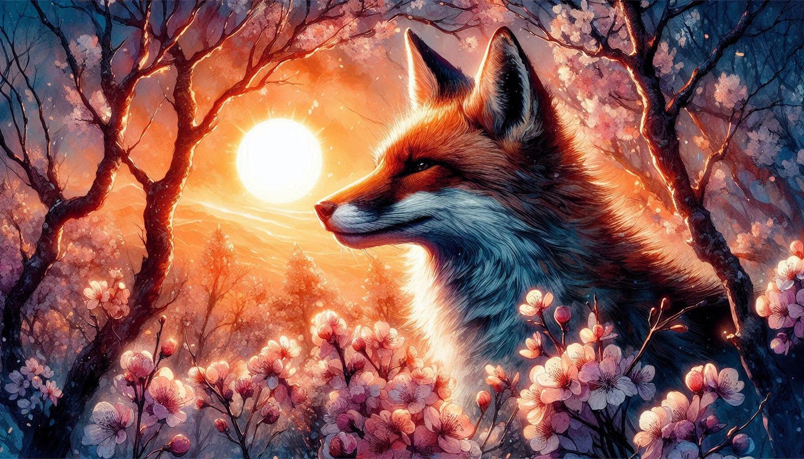 Fox Portrait in the Morning Sunshine  by @Piktor