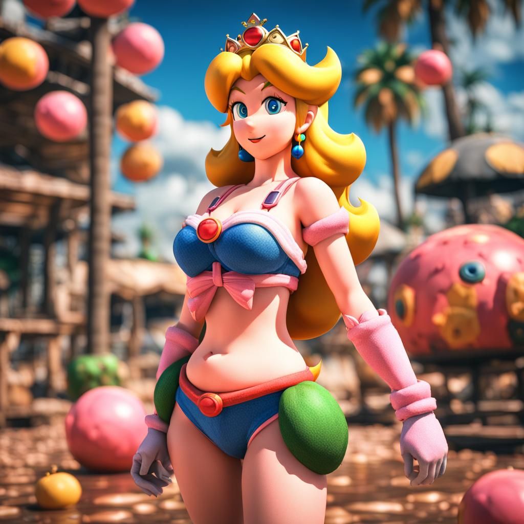 Princess peach in a bikini