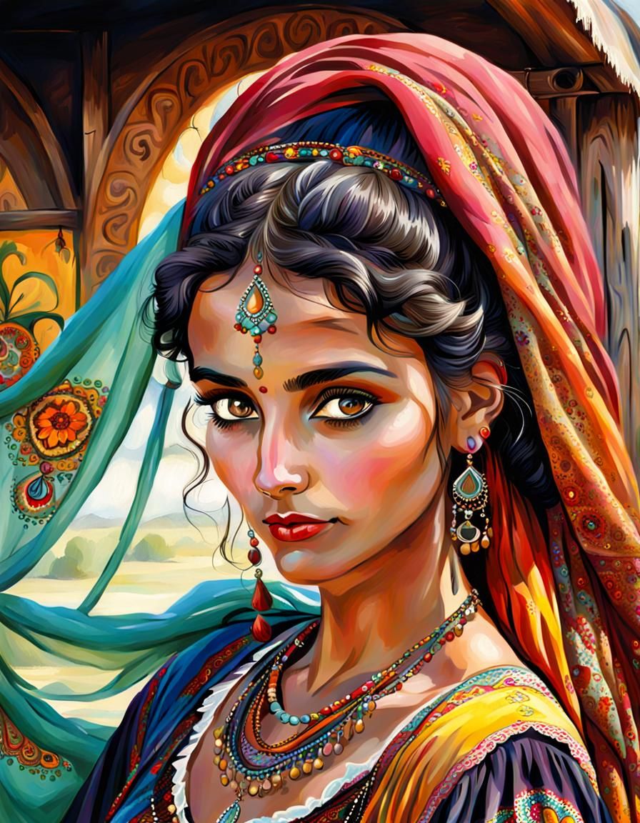 Gypsy woman - AI Generated Artwork - NightCafe Creator