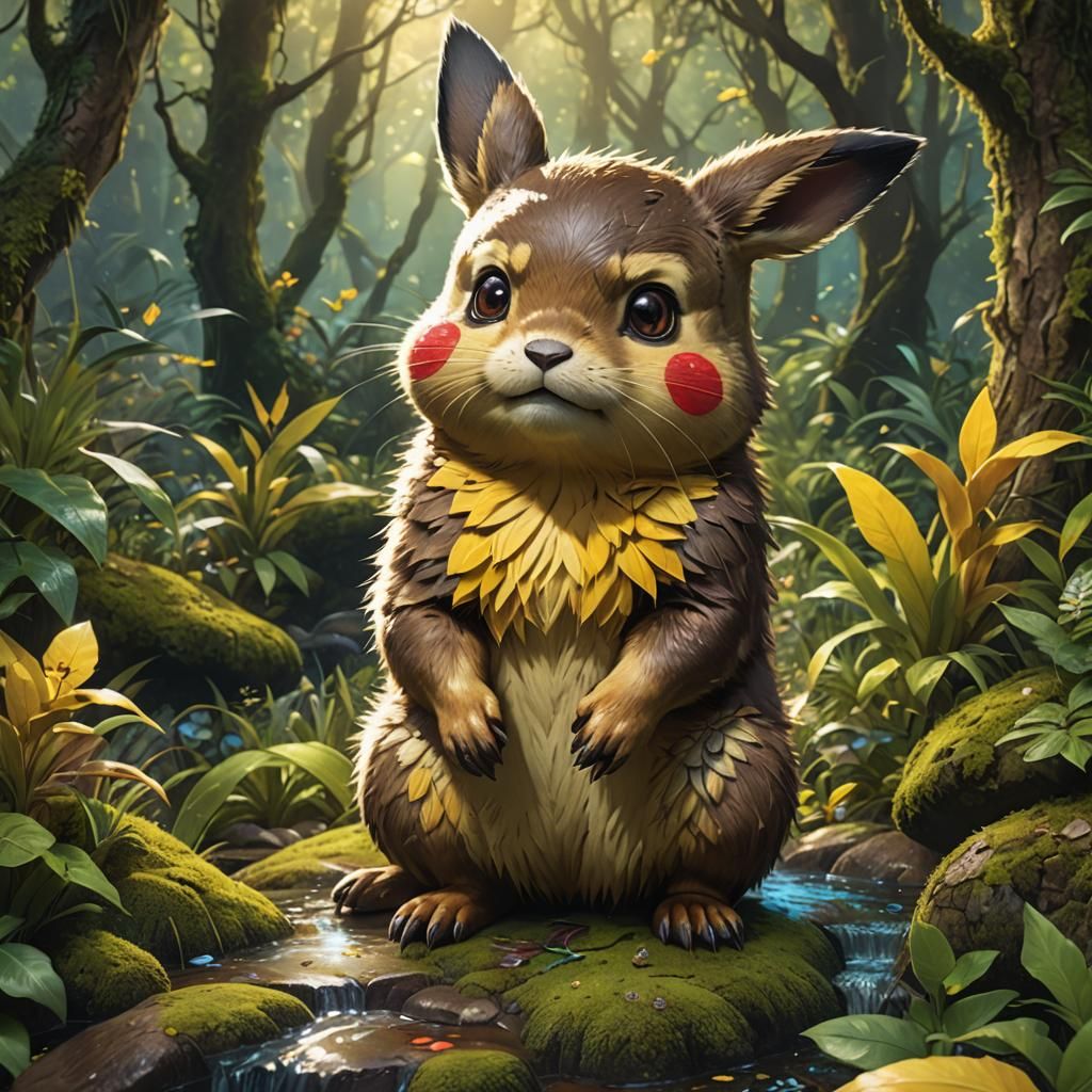 a pikachu cross a otter hybrid