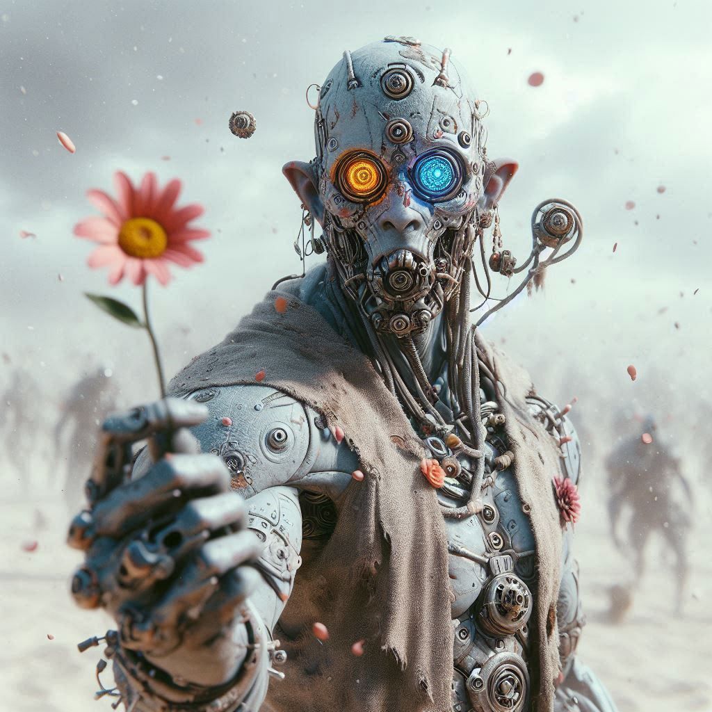 The Cyber Troll & The Flower  by @EowElysion