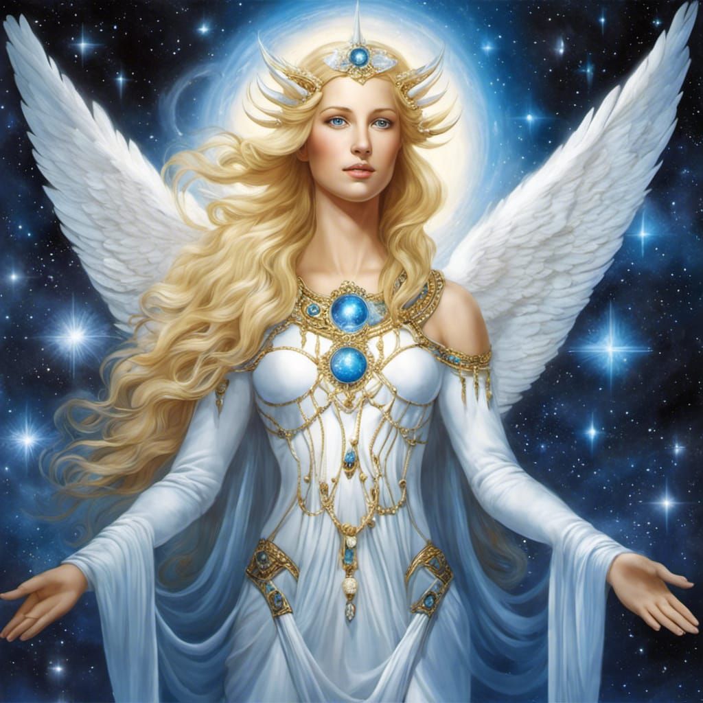 Pleiadean Star Goddess - AI Generated Artwork - NightCafe Creator