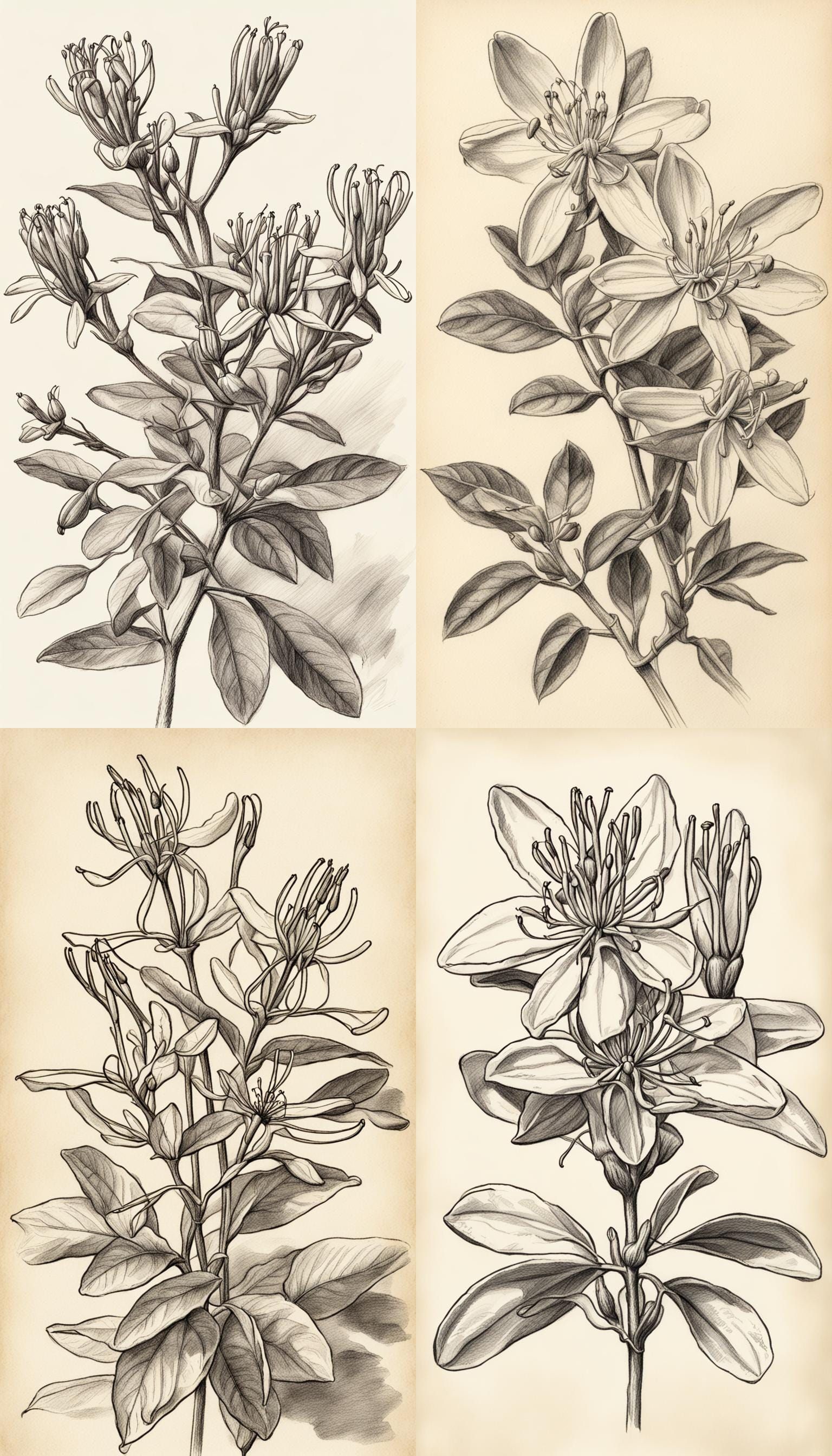Honeysuckle sketch