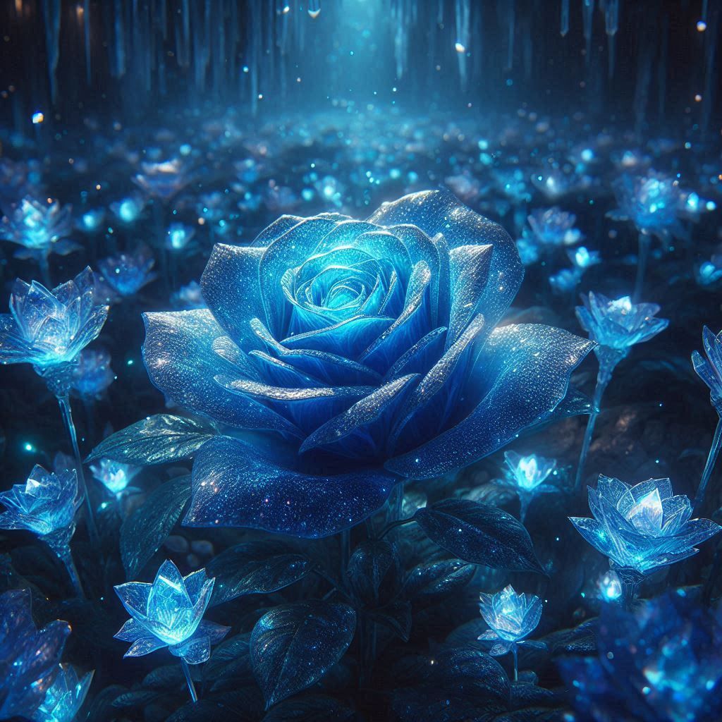 Blue Crystal Flowers No.1