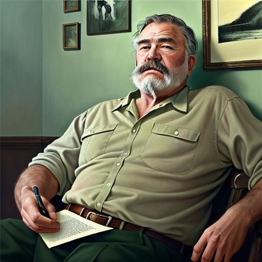 artwork capture the essence of Hemingway's prose in a visual...