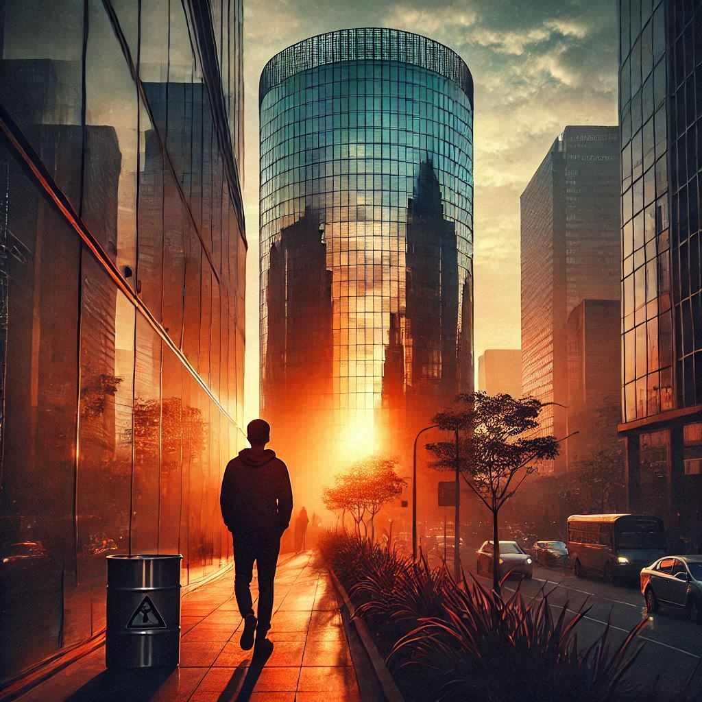 שקיעה משתקפת