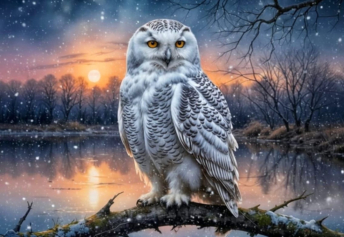 Snowy Evening  by @Joanna7