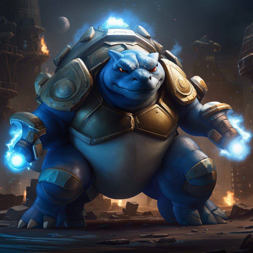 blastoise with rockets on its back - AI Generated Artwork - NightCafe ...