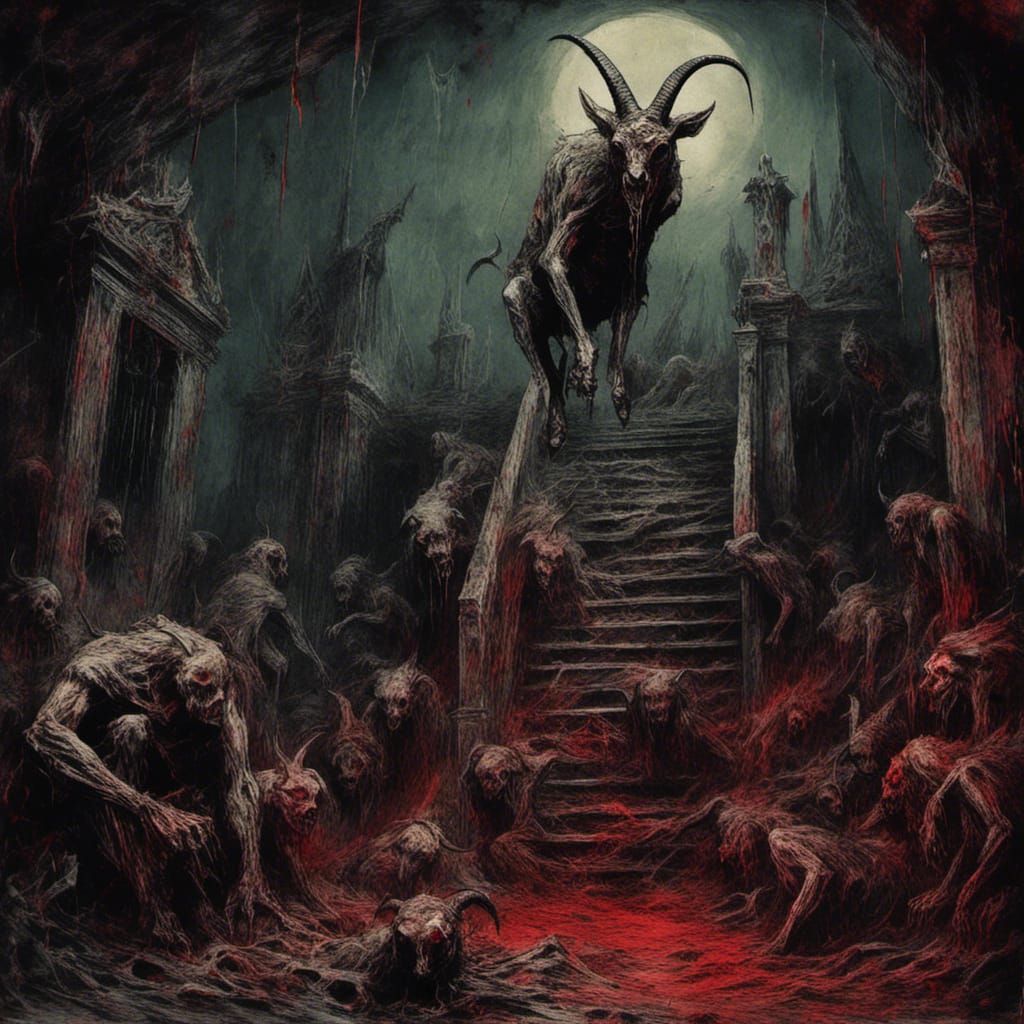 <lora:Macabre:1.0> dead hate the drooling scary,creepy,demon...