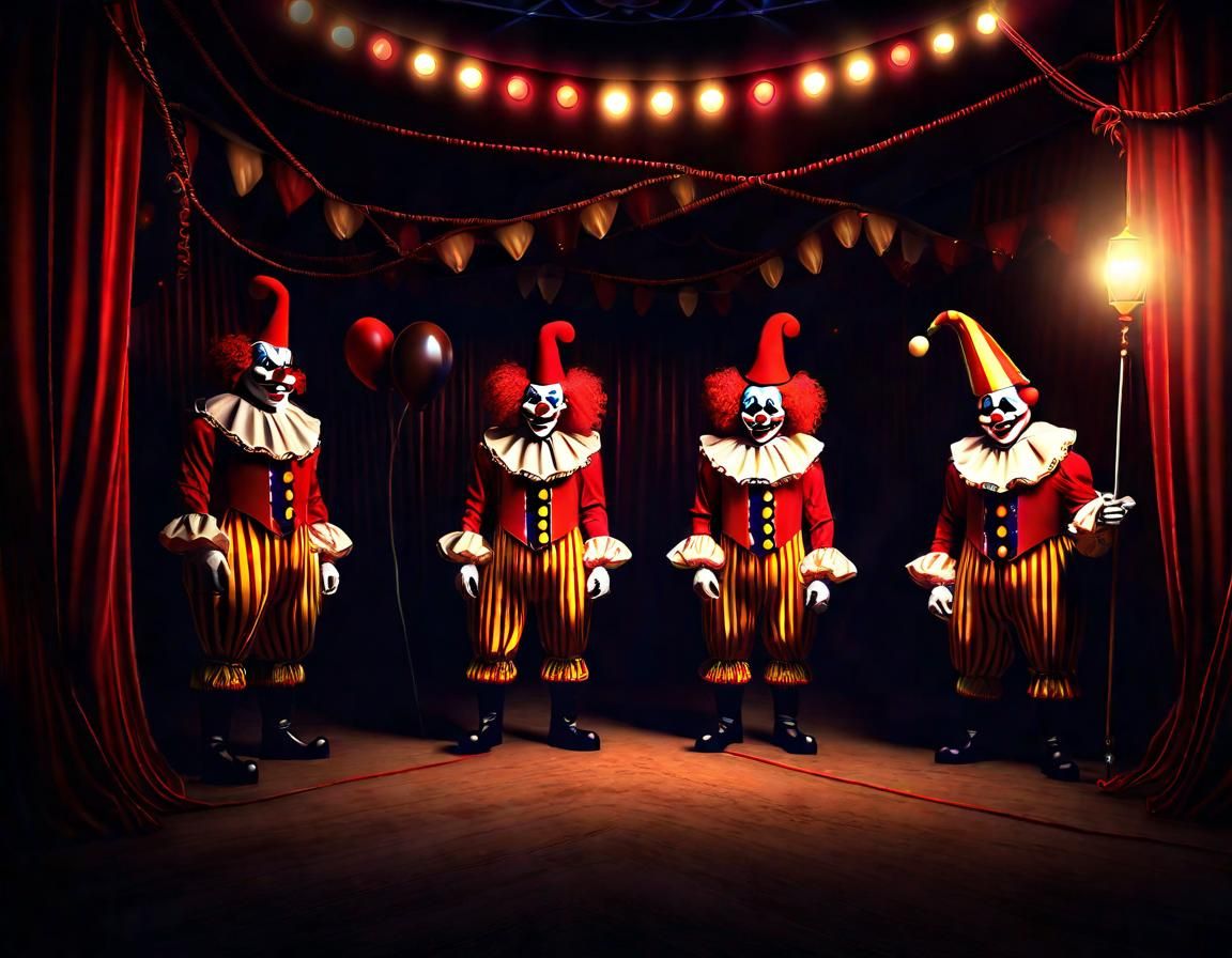 Spooky clowns - AI Generated Artwork - NightCafe Creator