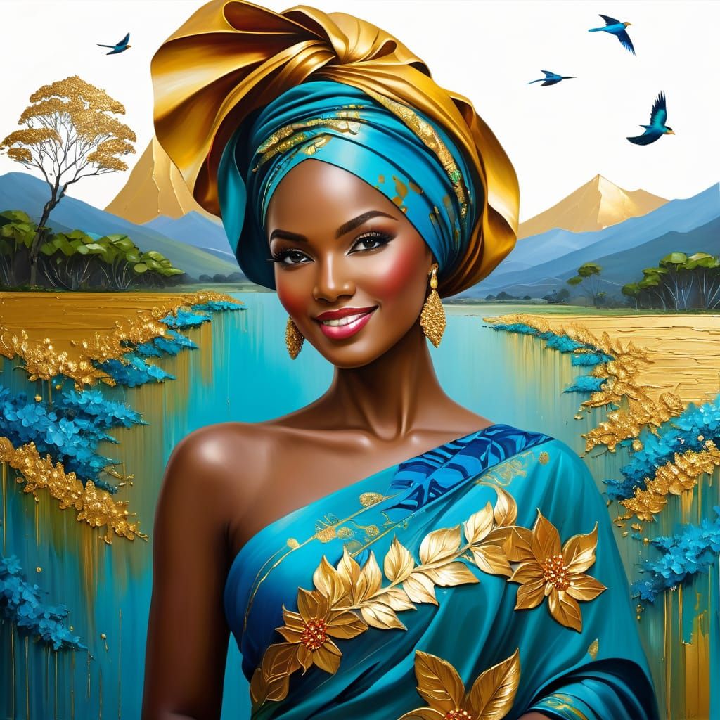 💙💛 Splendeur Bleue & Or  💛💙