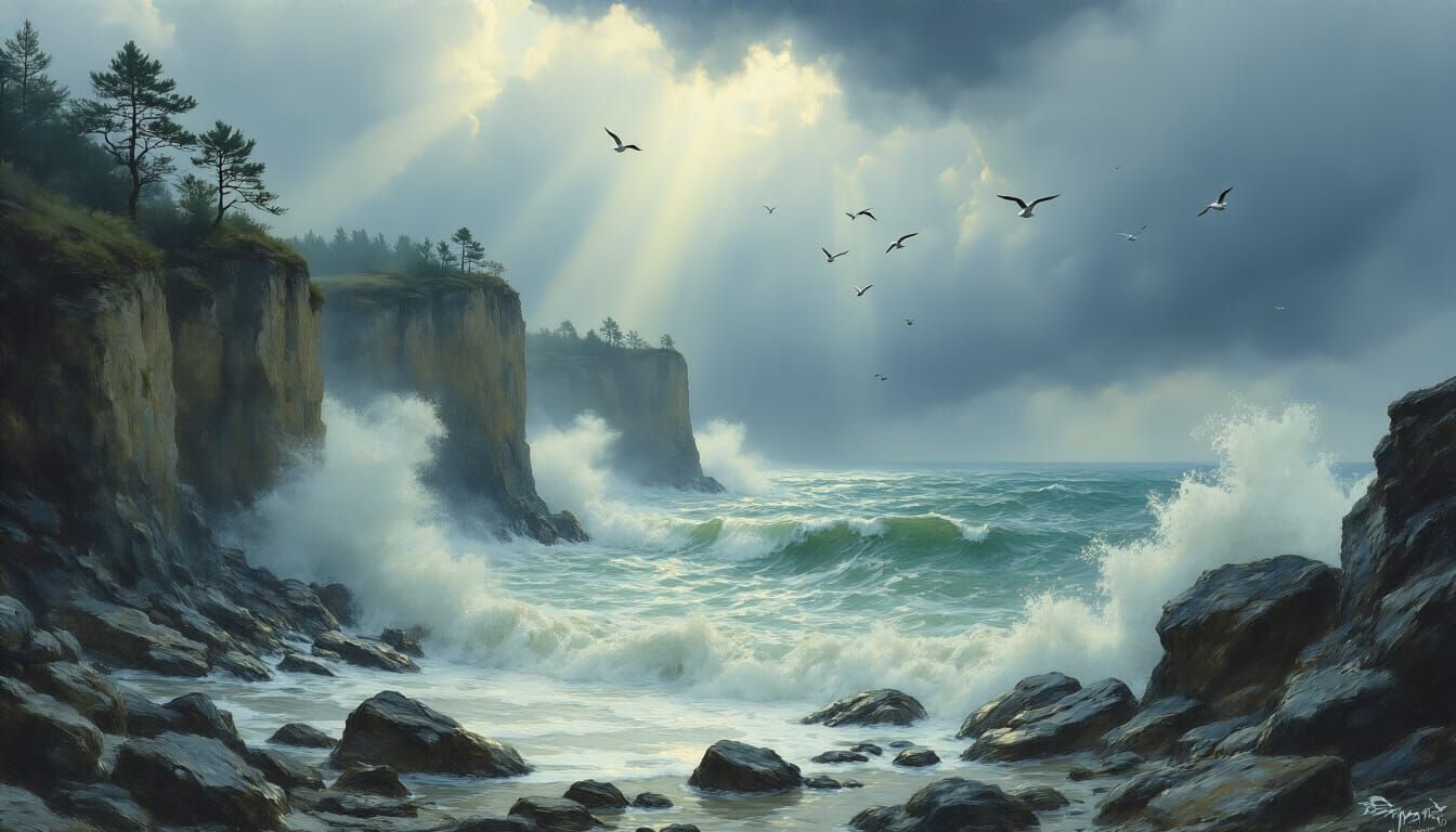 Rough sea (0 likes)  by @Hogweed