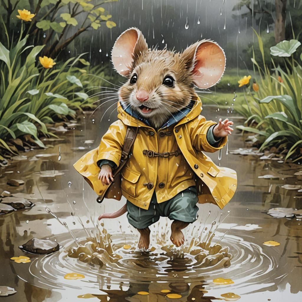 Rainy day fun!   by @MoonWolf