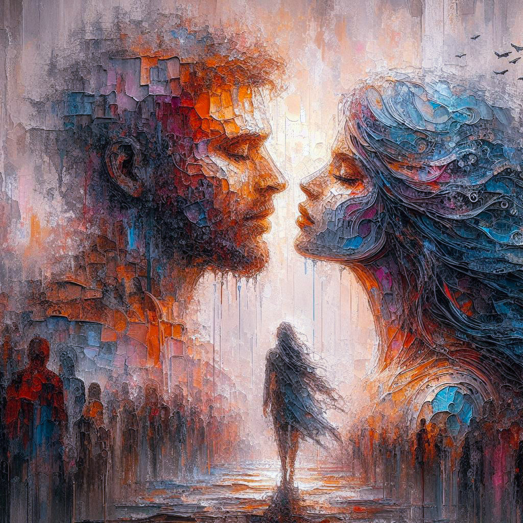 Our souls danced in chaos, now torn apart by silence.  by @Uwork