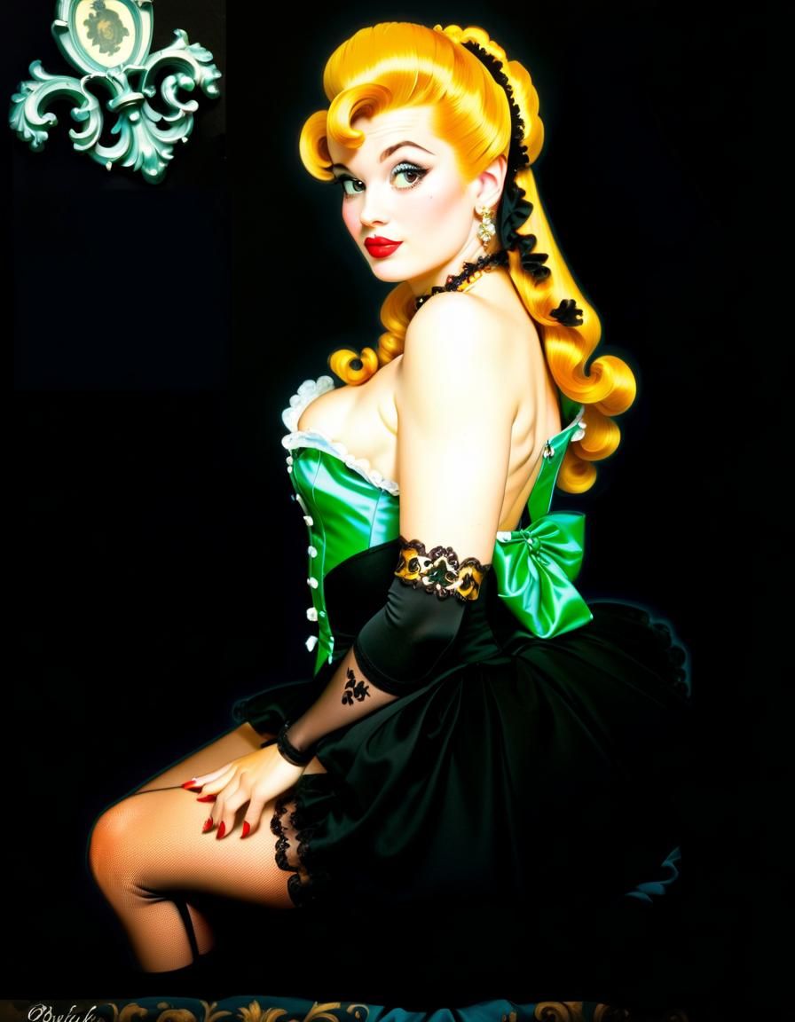 Baroque pin-up