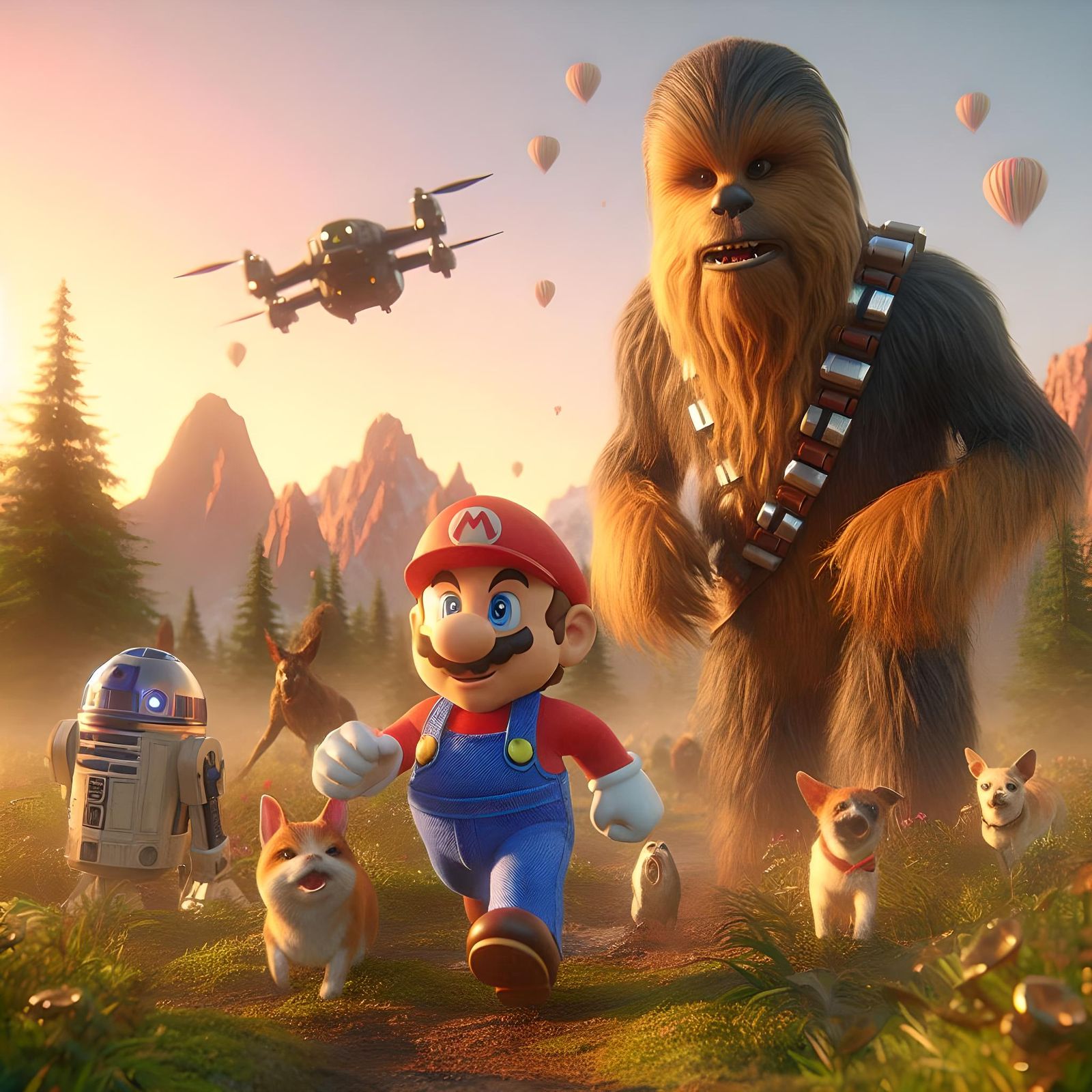 Wookie & Mario Adventure's! - The Team Up!