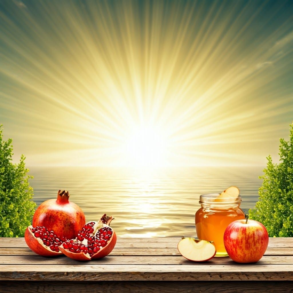 Heavenly Background with Fruit and Honey, Impressionist Styl...