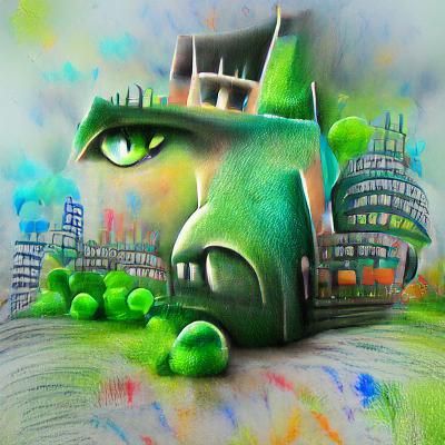 The great green monster #film 8K 3D 8k resolution abstract a...